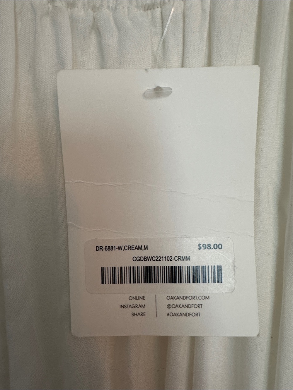 Oak + Fort Cream Puff Sleeve Midi Dress NWT | Medium - Picture 6 of 10